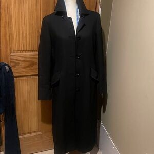 Express 1990sClassic Black Coat military minimalist Sz 11/12
